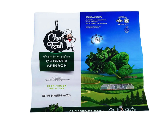 Bolsa de vacío sellada térmicamente con logotipo personalizado para frutas congeladas verduras leche azúcar alimentos para mascotas gelatina almacenamiento de alimentos embalaje