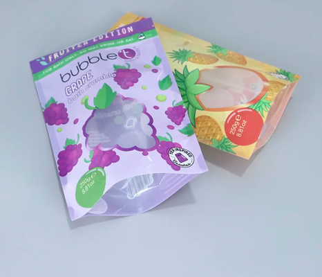 Bolsas de embalaje de plástico con cerradura por cierre con ventana clara para el envasado de sal de baño y de exfoliante corporal