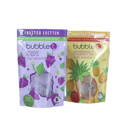 Bolsas de embalaje de plástico con cerradura por cierre con ventana clara para el envasado de sal de baño y de exfoliante corporal