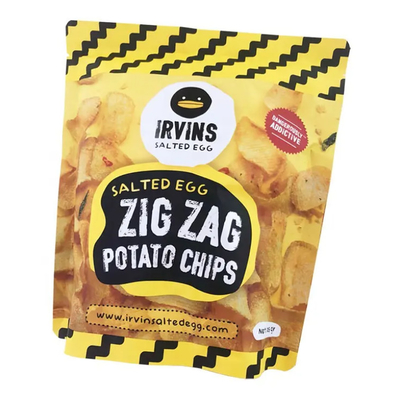 Embalaje de papas fritas Personalización Ziplock Stand Up Aluminio de papel plástico de alimentos Bolso de bolsillo para papas fritas Snack Food