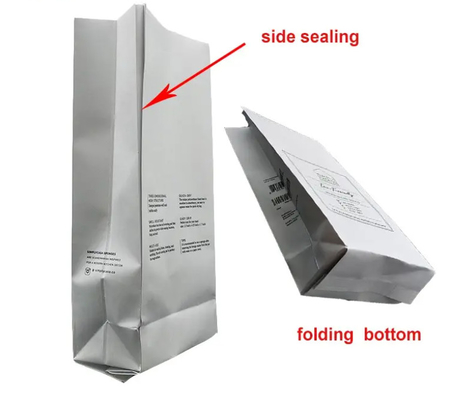 Impresión personalizada de papel de aluminio Reutilizable Cerradura unidireccional de la válvula de lado sostenible Gusset de café té alimentos bolsas de plástico de embalaje