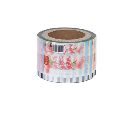 Impresión a medida Bolsas de embalaje película de rollo de calidad alimentaria Pe Bopp Dulces Lollipop Chocolate Alimentos de embalaje automático película de rollo