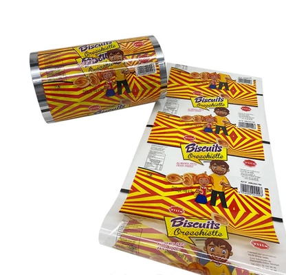 Impresión personalizada Bolsas de jalea Bocadillos Embalaje automático Papas fritas Envases Rollos de embalaje laminados de PE envases de alimentos Película de rollo
