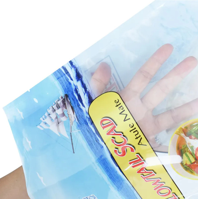 Sello térmico de impresora personalizado Manos a prueba de fugas de tres lados Bolsa de plástico congelado de embalaje de alimentos