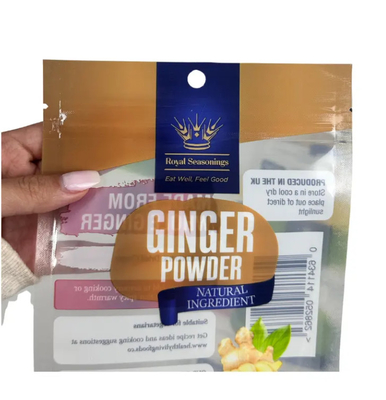 Bolsas de plástico de sello de 3 lados de impresión a medida Bolsas de especias con condimentos Bolsas comestibles Embalaje Bolsa Mylar Ziplock