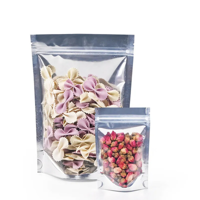 Nueva bolsa de cerradura de plástico PE transparente con grabado de plata para imprimir envases de alimentos para azúcar y jalea