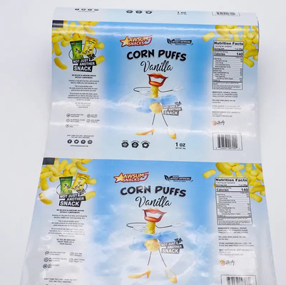 Envase de papel laminado de aluminio plástico para alimentos de embalaje flexible de película para Taro Tomato Embalaje de papas fritas