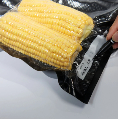 Bolsa de embalaje de alimentos con vacío en relieve sellable y segura en congelador