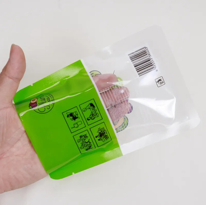 Bolsa de embalaje de alimentos impresa a medida Bolsa de sello de tres lados de tamaño pequeño con ventana