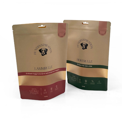 Embalaje de alimentos reutilizables Bolsa de pie Nut Snack Almacenamiento Bolsa sellada Embalaje de plástico Bolsa de papel de aluminio
