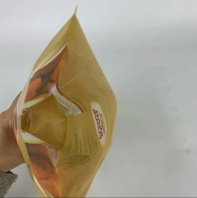 Bolsa de plástico eco amigable de rebloqueable harina de frijoles dulces galletas aperitivos Bolsa de paquete puesta en pie Bolsa de cremallera para alimentos