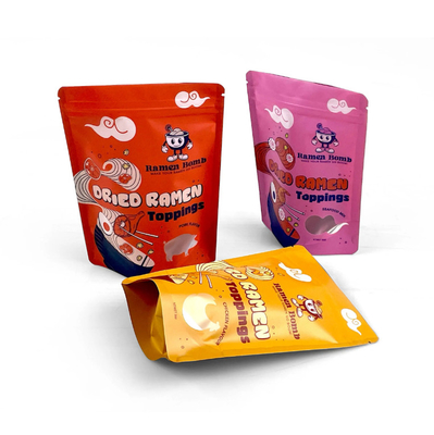 Bolsa de plástico sellada con cremallera reutilizable Biscoito Snack Comida Stand-Up Bolsa a prueba de humedad Bolsa de embalaje sellada