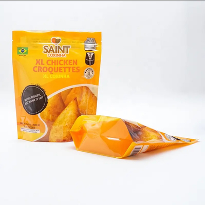Bolsas de embalaje de alimentos congelados en pie reciclables asados fritos con cremallera