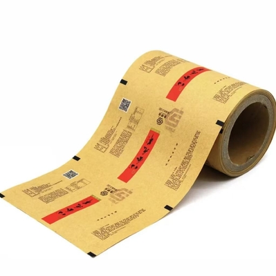 Embalaje de papel Kraft personalizado y rollo de película de plástico para galletas de té, papas fritas - biodegradable y de calidad alimentaria