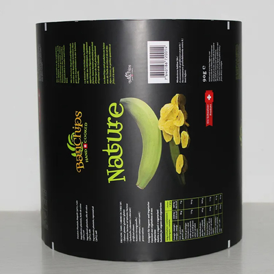 Película de embalaje flexible sellada por calor personalizada para bocadillos, papas, tortillas de maíz, harina de maíz, rodajas de plátano