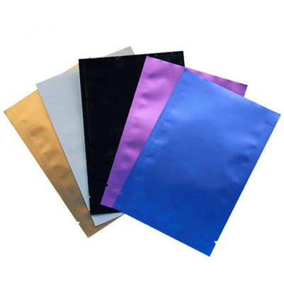 Bolsas de plástico termoselladas impresas personalizadas, embalaje de alimentos de papel de aluminio, almacenamiento al vacío, bolsas selladas por 3 lados