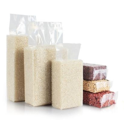 Plástico de grado alimenticio personalizado, aluminio puro, bolsa de vacío transparente sellada por 3 lados, bolsa para cocción al vapor, embalaje para almacenamiento de alimentos