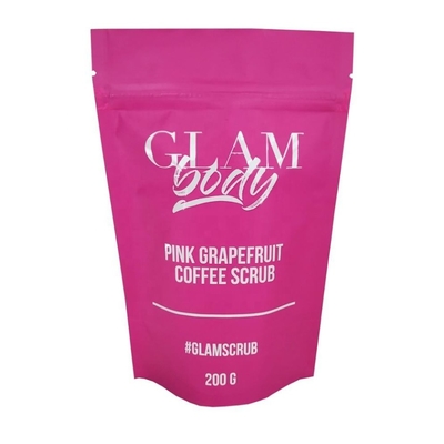 Bolsa con cierre hermético de aluminio laminado impreso personalizado para envasado de alimentos, especias, café, sales de baño, película de poliéster y plástico para jabón