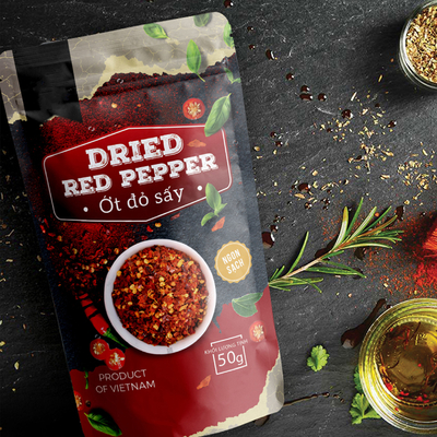 Bolsa de embalaje de especias Bolsa de embalaje de plástico Condimento Paprika Bolsa de embalaje de alimentos Cerradura sellada Bolsa con cremallera