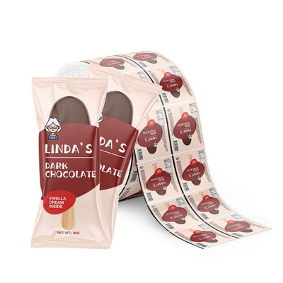 Embalaje de alimentos impreso a medida Película de rollo de plástico Embalaje de helados Película de rollo laminada de papel aluminio