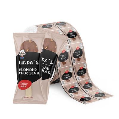 Embalaje de alimentos impreso a medida Película de rollo de plástico Embalaje de helados Película de rollo laminada de papel aluminio