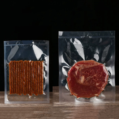 Bolsillo sellado al vacío, suave, resistente, transparente, bolsa de embalaje de grado alimenticio para mantener la frescura, bolsa de sellado al vacío de alimentos de nailon liso