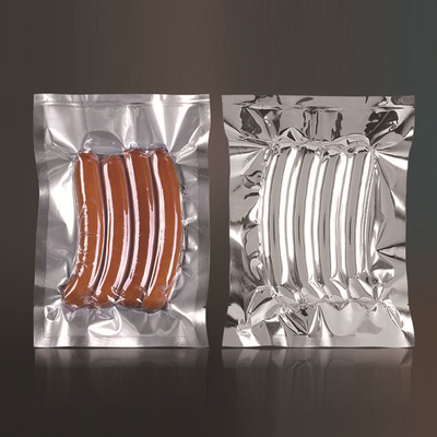 Plástico de grado alimenticio personalizado, aluminio puro, bolsa de vacío transparente sellada por 3 lados, bolsa para cocción al vapor, embalaje para almacenamiento de alimentos