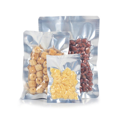 Plástico de grado alimenticio personalizado, aluminio puro, bolsa de vacío transparente sellada por 3 lados, bolsa para cocción al vapor, embalaje para almacenamiento de alimentos