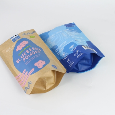 Bolsa vertical con logotipo personalizado, bolsa de embalaje para alimentos, bolsa de embalaje en polvo resealable