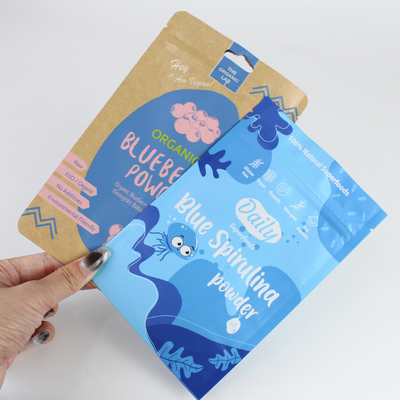 Bolsa vertical con logotipo personalizado, bolsa de embalaje para alimentos, bolsa de embalaje en polvo resealable