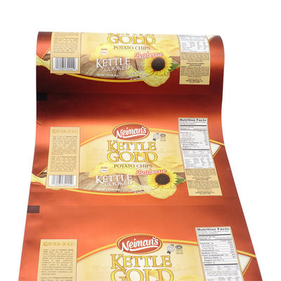 Rollo de película de bolsas de plástico laminado BOPP/VMCPP de grado alimenticio para maquinaria de embalaje