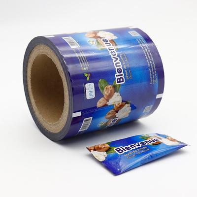 Película en rollo de plástico laminado con impresión personalizada de venta caliente, grado alimenticio, embalaje flexible para envolver jabón