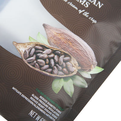 Eco-Friendly Packaging For Coffee Beans Tea Food Snacks Kraft Paper Clear Stand-Up Resealable Zip Lock Custom Logo