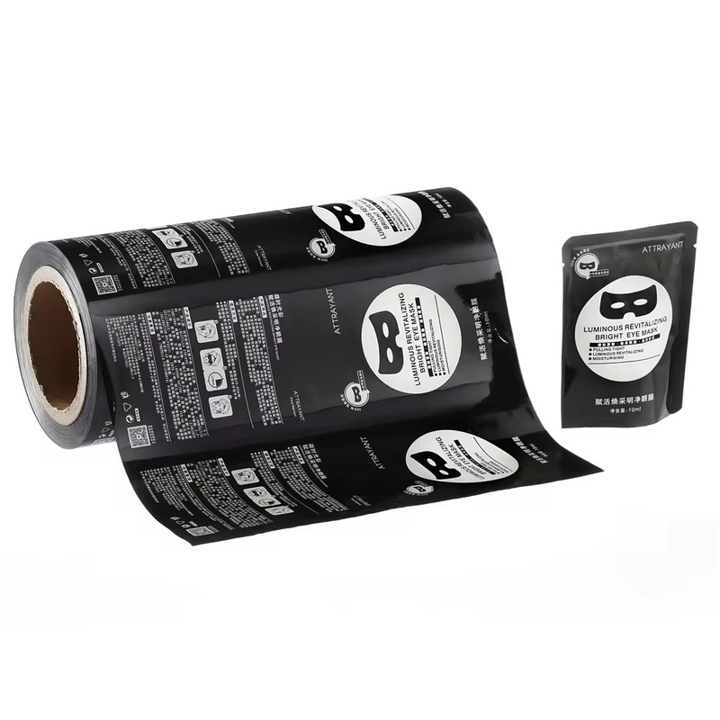 Impresión personalizada Embalaje de alimentos flexible Rollo de película de stock para rebanadas y rebanadas Queso Condimentos Galletas Salsa de dulces