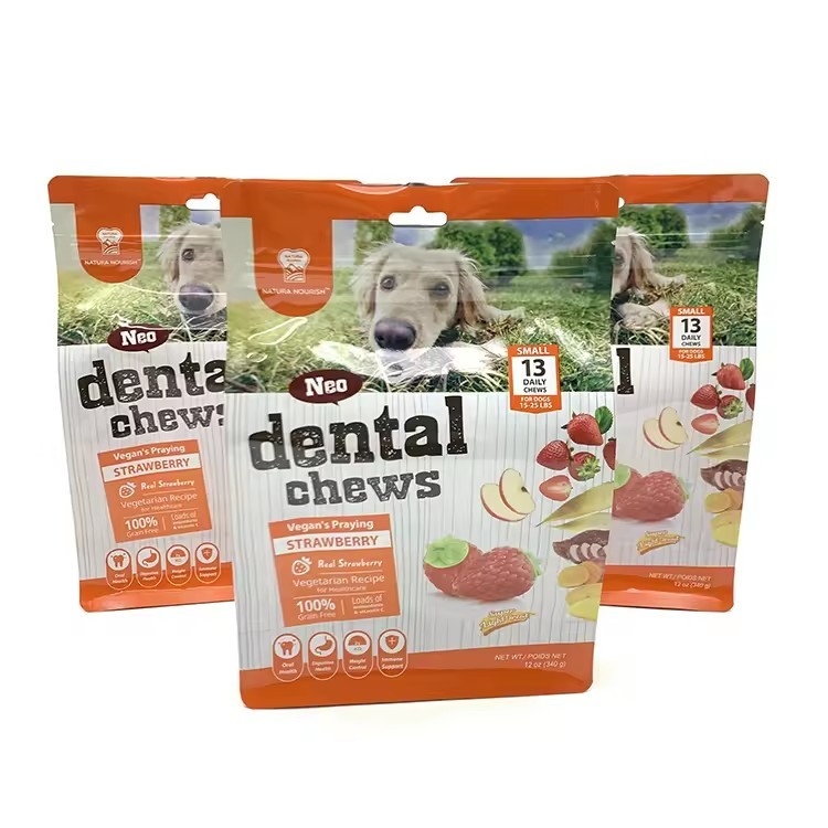Retorte de sellado de ocho lados Envasado de plástico para perros Alimento para gatos Cintas de almacenaje Gusset lateral Bolsa de bolsa para alimentos para mascotas