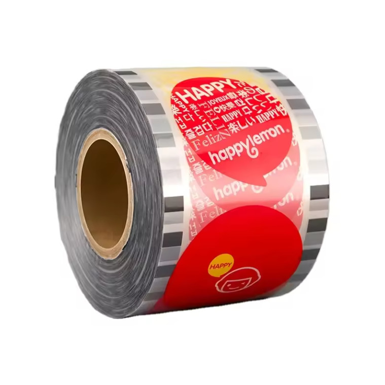 Película de sellado laminada de plástico para rollos de embalaje personalizado Impreso 90mm 95mm Película de sellado común Pp Película de papel para té de burbuja