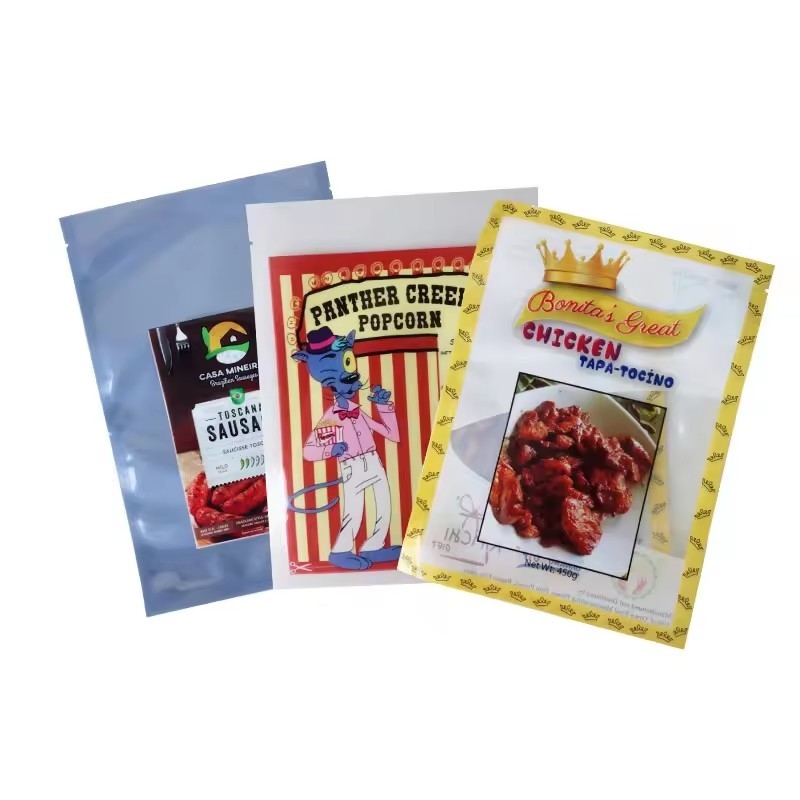 Laminado Imprimido a medida Plástico transparente Mylar Embalaje de mariscos Vacío Bolsa congelada sellada