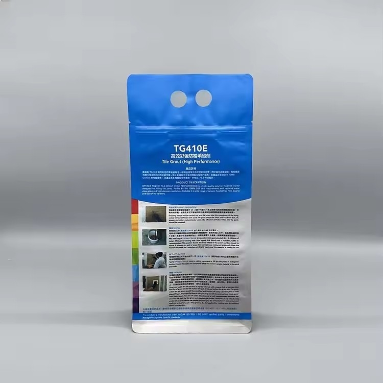 Bolsa de plástico con fondo plano con cremallera reutilizable de papel de aluminio de lado para bolsas de embalaje de detergentes químicos en polvo