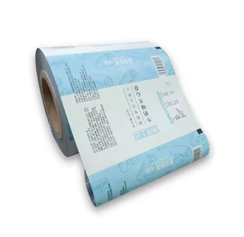 Película de embalaje flexible de calidad alimentaria Rollos de embalaje resistentes a la humedad impresos a medida Rollos de embalaje laminados de plástico