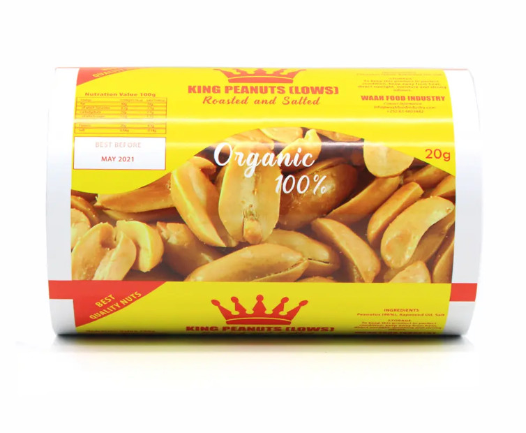 Venta al por mayor de productos alimenticios Chips impresos Bolsas de embalaje Rollos laminados PET Bolsas de plástico Rollos de papel de aluminio de embalaje Mylar