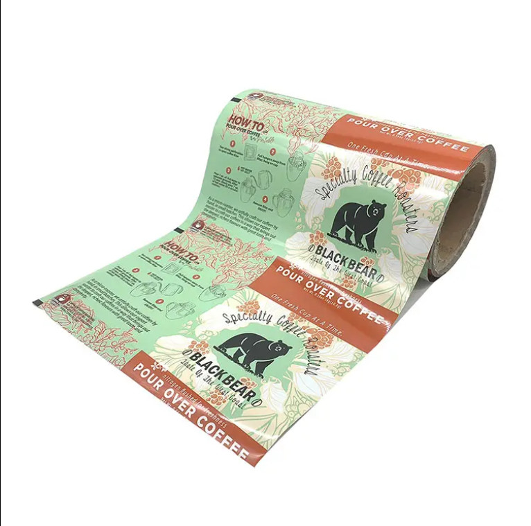 Embalaje automático película de plástico biodegradable fichas de película de rollo bolsa de película de plástico para refrigerio