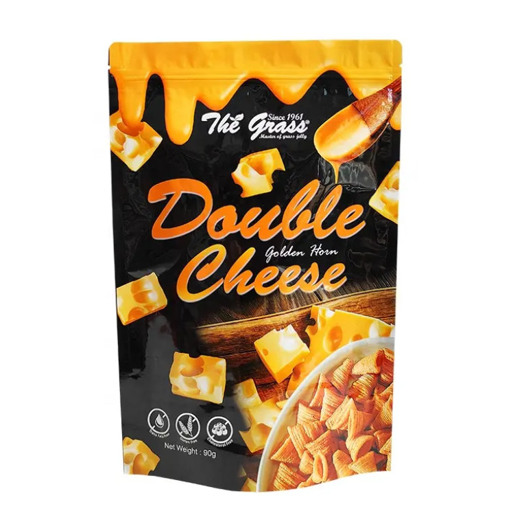 Impresión a medida Bolsa de embalaje de maíz de bocadillos sellable por calor Bolsa de embalaje de plástico laminado AL Embalaje de alimentos Bolsa de pie