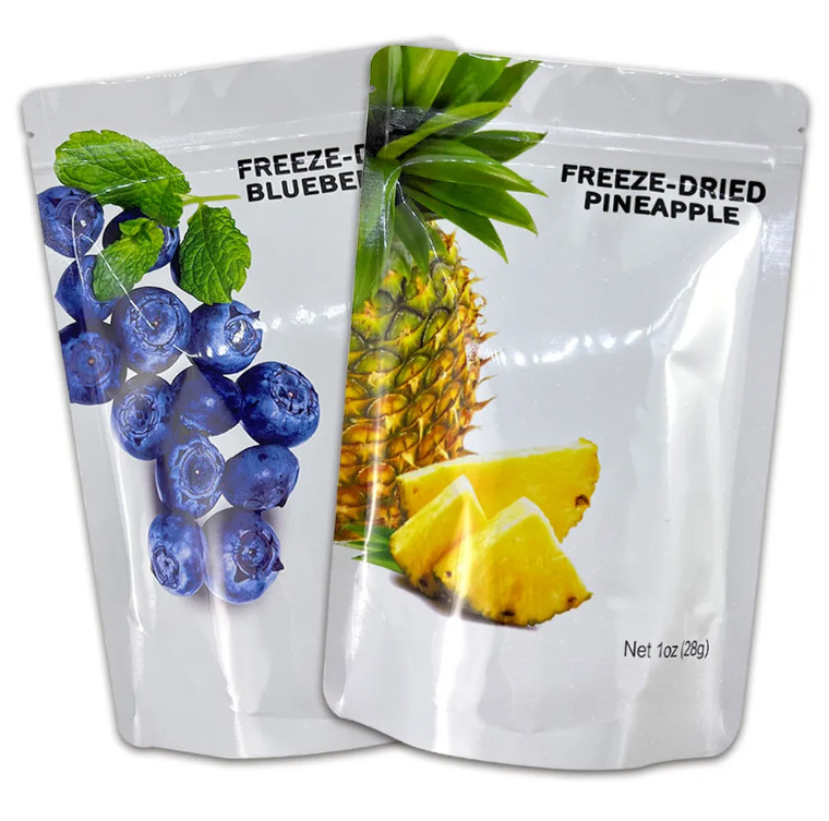 Bolsa de cremallera para embalaje de frutas congeladas secas de impresión de alimentos PE sello térmico digital de impresión bolsa de pastel retort bolsa