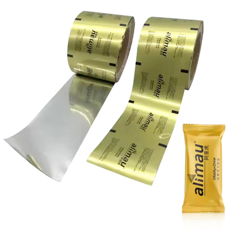 Disponible para pedido personalizado Rolos de película de embalaje para envases de alimentos con logotipo personalizado e imagen única
