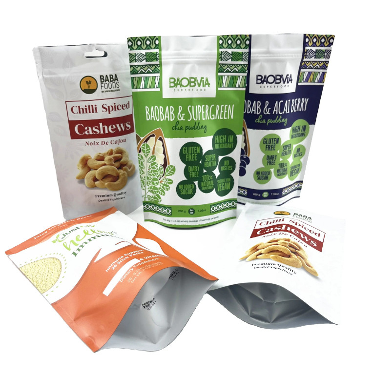 Muestras gratuitas Bolsas de impresión digital Bolsa Mylar Zipper Noche a prueba de olor Envasado de anacardos Bolso de superficie mate Bolso para nueces