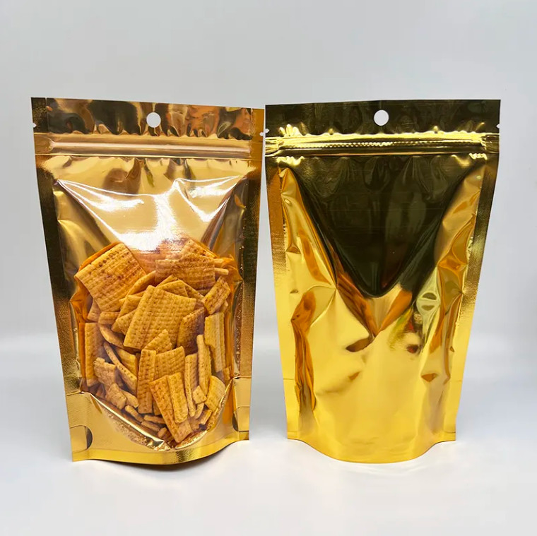 Nueva bolsa de cerradura de plástico PE transparente con grabado de plata para imprimir envases de alimentos para azúcar y jalea