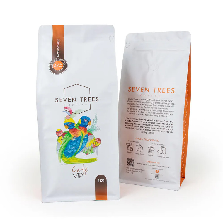 Impresión de logotipo personalizado Bolso de fondo plano Gusset Sello de ocho lados Bolsa de alimentos para mascotas Bolsa de arroz galleta productos secos de alimentos Bolsa de plástico para café