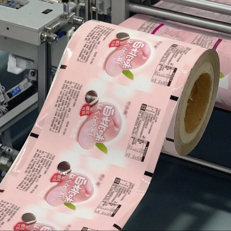 Impresión personalizada Envases de dulces para alimentos Película laminada de aluminio Poliéster laminado/VMCPP Película de envasado flexible de plástico