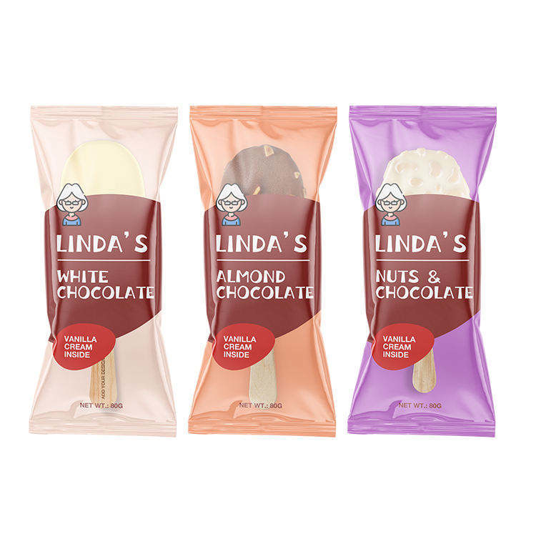 Embalaje de alimentos impreso a medida Película de rollo de plástico Embalaje de helados Película de rollo laminada de papel aluminio