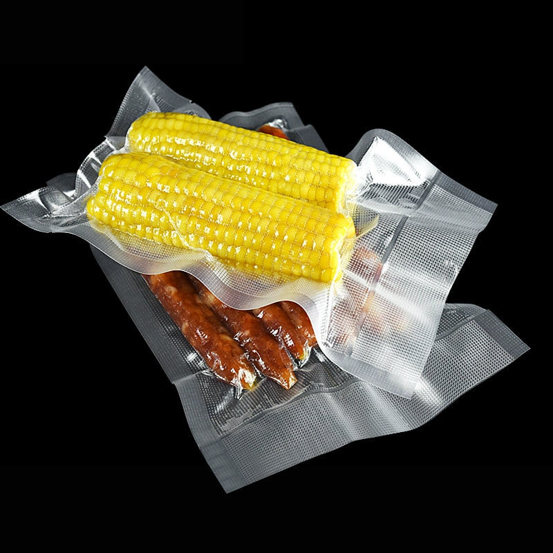Bolsa de embalaje de plástico de grado comercial personalizado, sellador sellado por calor de 3 lados, bolsa texturizada, bolsa de embalaje de vacío en relieve, alimentos, carne, nueces